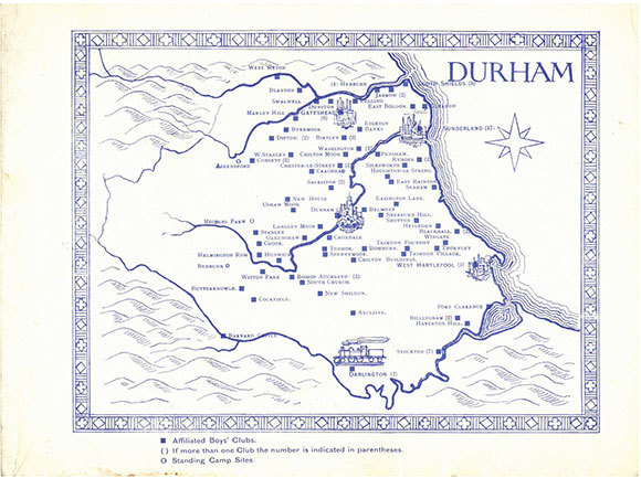 Map of clubs in 1942